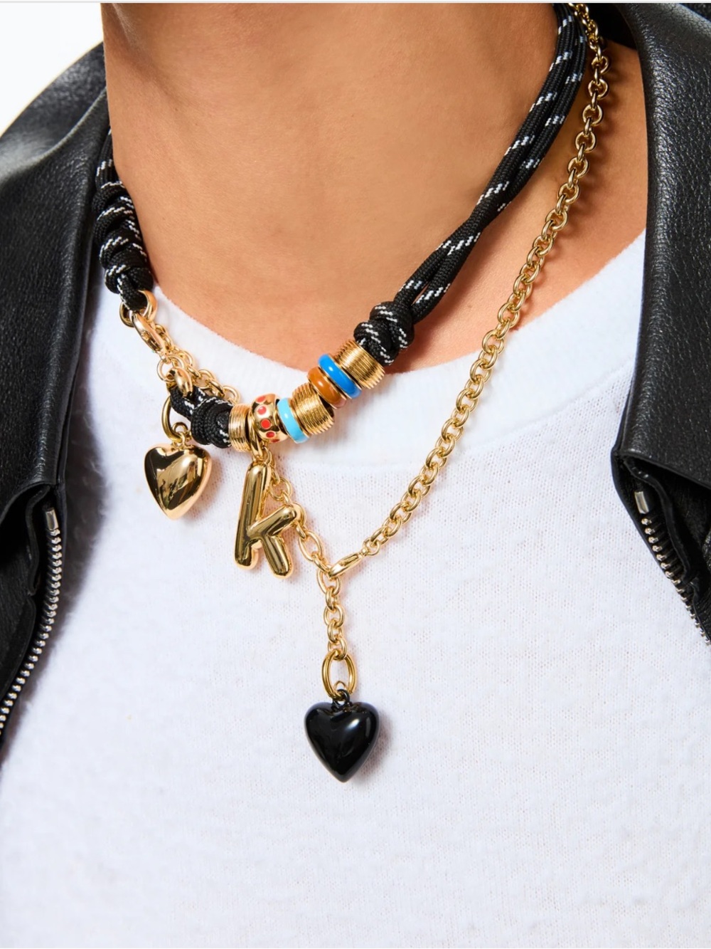 NWOT Roxanne Assoulin The Super Size Happy Cord Necklace